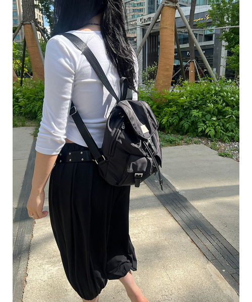 Salad bowls（サラダボール）の「SYMBOL NYLON MINI BACKPACK [BLACK]（バックパック/リュック・レディース・ブラック・FREE）」の10枚目の写真