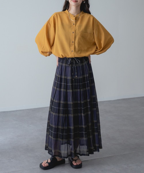 refinedworks（リファインドワークス）の「【refinedworks】UV対策 冷房対策 にも◎ シアーシャツ（シャツ/ブラウス・レディース・キャメル/アイボリー/チャコールグレー・FREE）」の22枚目の写真