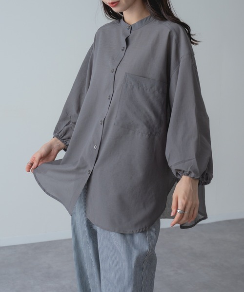 refinedworks（リファインドワークス）の「【refinedworks】UV対策 冷房対策 にも◎ シアーシャツ（シャツ/ブラウス・レディース・キャメル/アイボリー/チャコールグレー・FREE）」の13枚目の写真