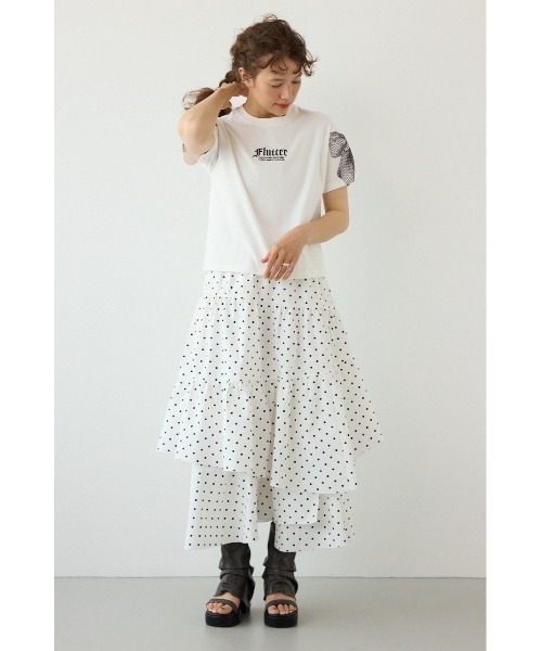 RODEO CROWNS WIDE BOWL(ロデオクラウンズワイドボウル)の「Ribon×Butterfly TEE(Tシャツ/カットソー・レディース・オフホワイト/パープル/ライトブルー/ブラック・SMALL/MEDIUM)」の8枚目の写真