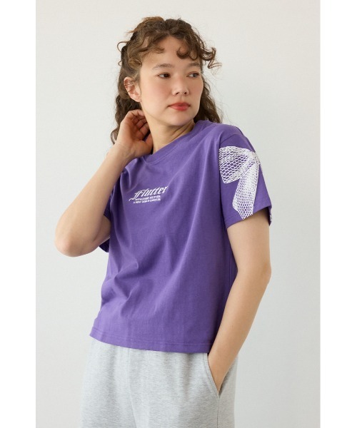 RODEO CROWNS WIDE BOWL(ロデオクラウンズワイドボウル)の「Ribon×Butterfly TEE(Tシャツ/カットソー・レディース・オフホワイト/パープル/ライトブルー/ブラック・SMALL/MEDIUM)」の11枚目の写真