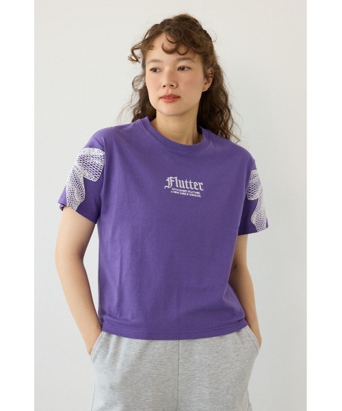 RODEO CROWNS WIDE BOWL(ロデオクラウンズワイドボウル)の「Ribon×Butterfly TEE(Tシャツ/カットソー・レディース・オフホワイト/パープル/ライトブルー/ブラック・SMALL/MEDIUM)」の12枚目の写真