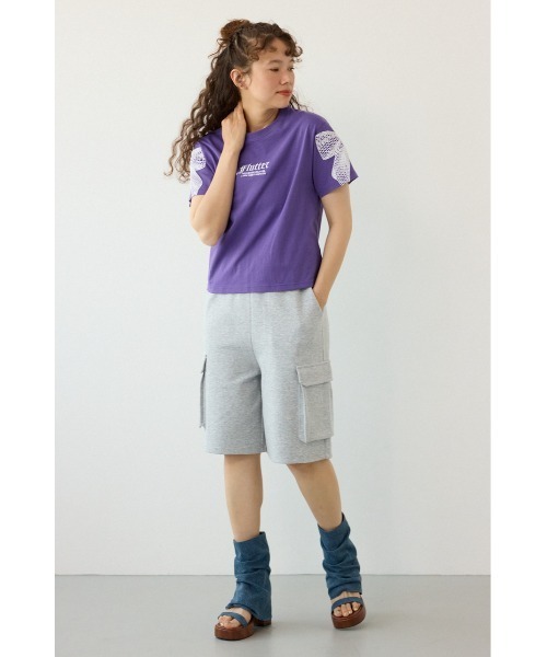 RODEO CROWNS WIDE BOWL(ロデオクラウンズワイドボウル)の「Ribon×Butterfly TEE(Tシャツ/カットソー・レディース・オフホワイト/パープル/ライトブルー/ブラック・SMALL/MEDIUM)」の13枚目の写真