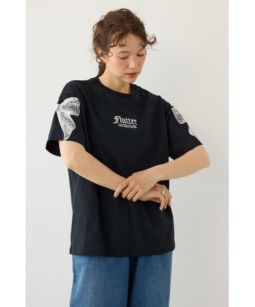 RODEO CROWNS WIDE BOWL(ロデオクラウンズワイドボウル)の「Ribon×Butterfly TEE(Tシャツ/カットソー・レディース・オフホワイト/パープル/ライトブルー/ブラック・SMALL/MEDIUM)」の16枚目の写真