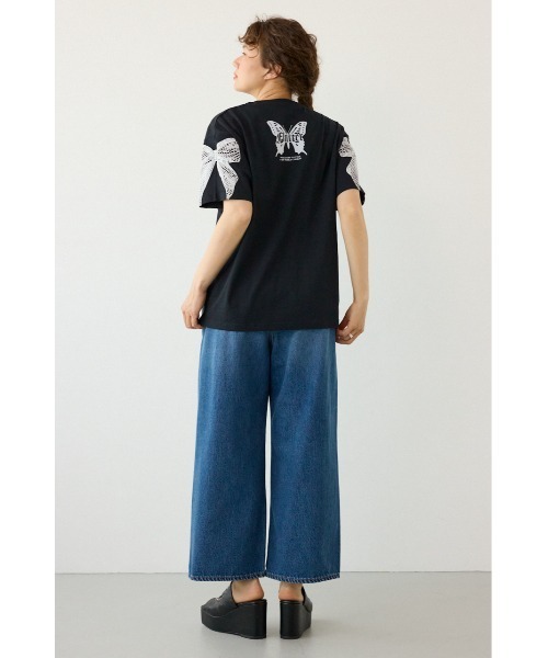 RODEO CROWNS WIDE BOWL(ロデオクラウンズワイドボウル)の「Ribon×Butterfly TEE(Tシャツ/カットソー・レディース・オフホワイト/パープル/ライトブルー/ブラック・SMALL/MEDIUM)」の19枚目の写真