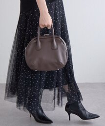 ラウンドミニボストンバッグ《本革》