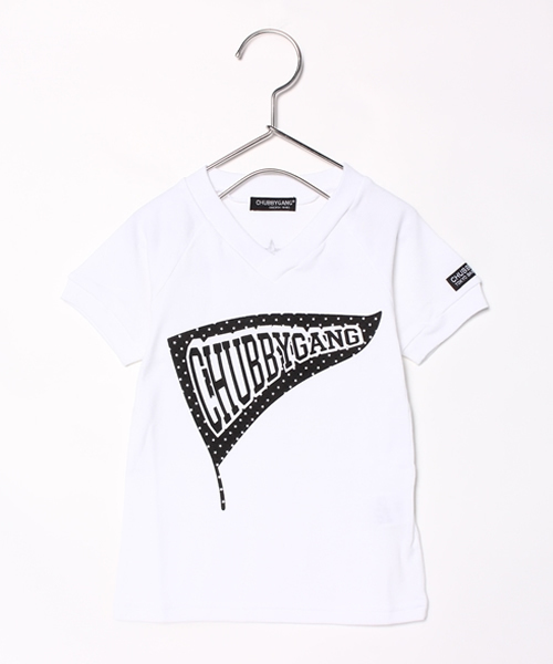 CHUBBYGANG（チャビーギャング）の「星フラッグプリント　ラグラン何袖Tシャツ（Tシャツ/カットソー・キッズ・ブルー/ホワイト/ブラック・100/120/110/130/90）」の2枚目の写真