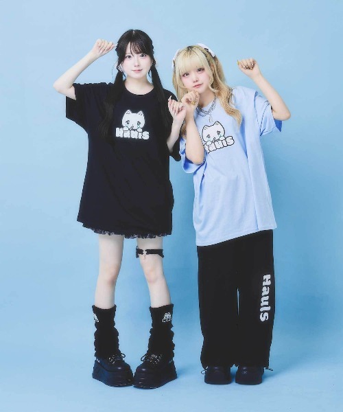 Hauls(ハウルズ)の「どどーん!BIGTEE(Tシャツ/カットソー・レディース・ホワイト/ブラック/ピンク/サックスブルー・FREE)」の8枚目の写真