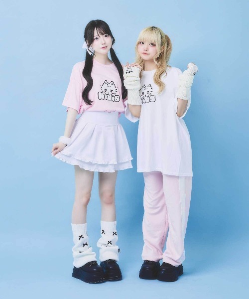Hauls(ハウルズ)の「どどーん!BIGTEE(Tシャツ/カットソー・レディース・ホワイト/ブラック/ピンク/サックスブルー・FREE)」の7枚目の写真