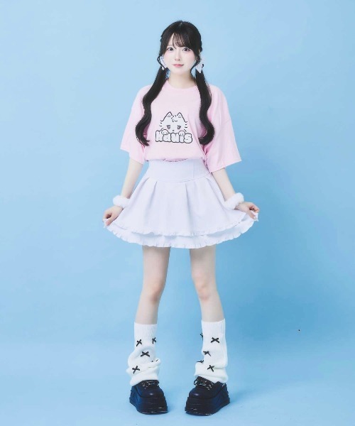Hauls(ハウルズ)の「どどーん!BIGTEE(Tシャツ/カットソー・レディース・ホワイト/ブラック/ピンク/サックスブルー・FREE)」の6枚目の写真