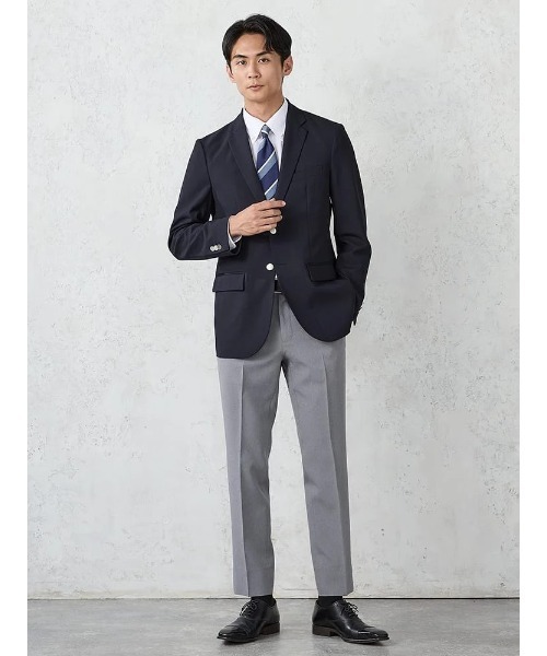 Perfect Suit FActory（パーフェクトスーツファクトリー）の「【洗える】シングルメタル釦ジャケット【ビジカジのアンサーシリーズ！】（テーラードジャケット・メンズ・ネイビー・M/L）」の3枚目の写真