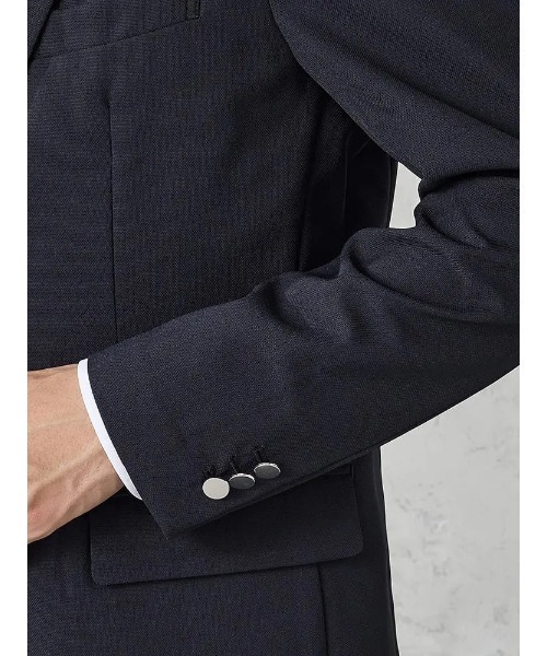Perfect Suit FActory（パーフェクトスーツファクトリー）の「【洗える】シングルメタル釦ジャケット【ビジカジのアンサーシリーズ！】（テーラードジャケット・メンズ・ネイビー・M/L）」の7枚目の写真