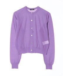 YLEVE / SHEER RIB KNIT CARDIGAN