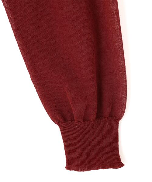 YLEVE(イレーヴ)の「YLEVE / SHEER RIB KNIT CARDIGAN(カーディガン/ボレロ・レディース・パープル/レッド/ブルー/ネイビー・1)」の9枚目の写真
