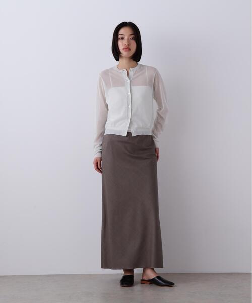 YLEVE(イレーヴ)の「YLEVE / SHEER RIB KNIT CARDIGAN(カーディガン/ボレロ・レディース・パープル/レッド/ブルー/ネイビー・1)」の12枚目の写真