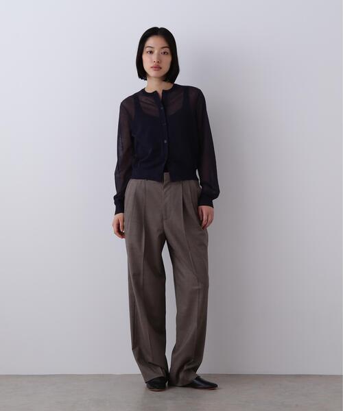 YLEVE(イレーヴ)の「YLEVE / SHEER RIB KNIT CARDIGAN(カーディガン/ボレロ・レディース・パープル/レッド/ブルー/ネイビー・1)」の15枚目の写真
