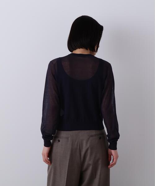 YLEVE(イレーヴ)の「YLEVE / SHEER RIB KNIT CARDIGAN(カーディガン/ボレロ・レディース・パープル/レッド/ブルー/ネイビー・1)」の17枚目の写真
