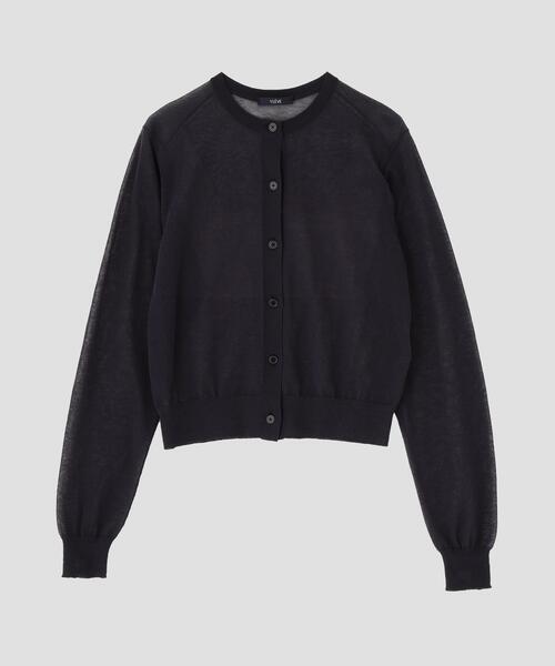 YLEVE(イレーヴ)の「YLEVE / SHEER RIB KNIT CARDIGAN(カーディガン/ボレロ・レディース・パープル/レッド/ブルー/ネイビー・1)」の19枚目の写真