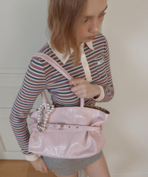 MELLOW REVERSIBLE BELT TOTE BAG_PINK