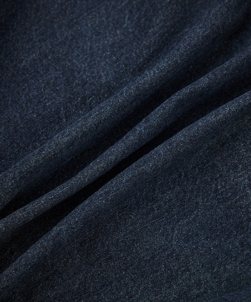 ADAM ET ROPE'(アダムエロペ)の「【WEB限定】・【定番】スタンドネックデニムジャケット(デニムジャケット・レディース・ブルー/ブルー系その他2/ブラック・36/38)」の8枚目の写真