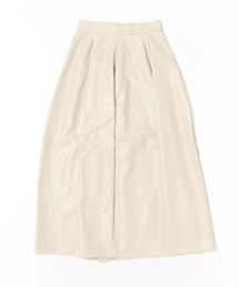 soft eco-leather barrel skirt