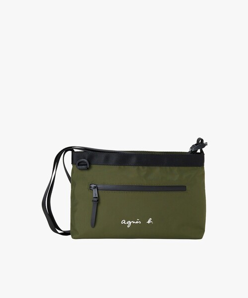 agnes b.(アニエスベー)の「ナイロン スモール ショルダーバッグ "Fred" ABH02-03(ショルダーバッグ・メンズ・カーキ・FREE)」の1枚目の写真