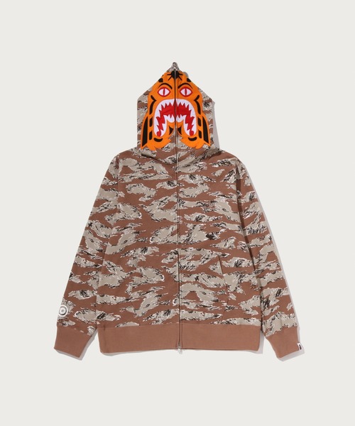 A BATHING APE（アベイシングエイプ）の「TIGER CAMO TIGER FULL ZIP HOODIE（パーカー・メンズ・ベージュ/グリーン・LARGE/X-LARGE/MEDIUM/XX-LARGE/SMALL/XXX-LARGE）」の2枚目の写真