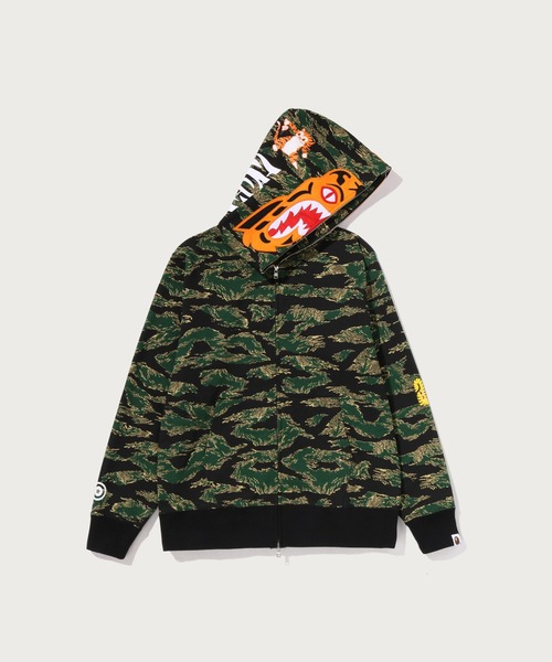 A BATHING APE（アベイシングエイプ）の「TIGER CAMO TIGER FULL ZIP HOODIE（パーカー・メンズ・ベージュ/グリーン・LARGE/X-LARGE/MEDIUM/XX-LARGE/SMALL/XXX-LARGE）」の4枚目の写真