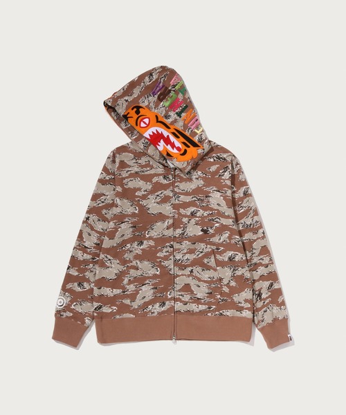 A BATHING APE（アベイシングエイプ）の「TIGER CAMO TIGER FULL ZIP HOODIE（パーカー・メンズ・ベージュ/グリーン・LARGE/X-LARGE/MEDIUM/XX-LARGE/SMALL/XXX-LARGE）」の5枚目の写真