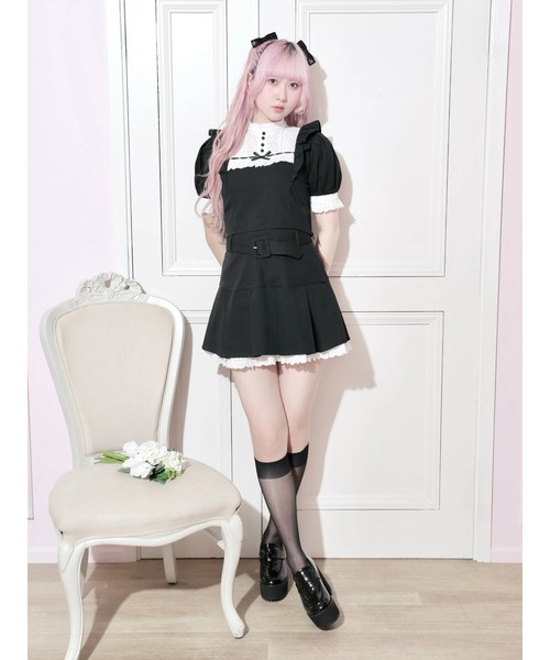 NOEMIE(ノエミー)の「コットンレースヨークプリーツセットアップ(ワンピース・レディース・ダークグレー/ブラック/グリーン・M)」の10枚目の写真