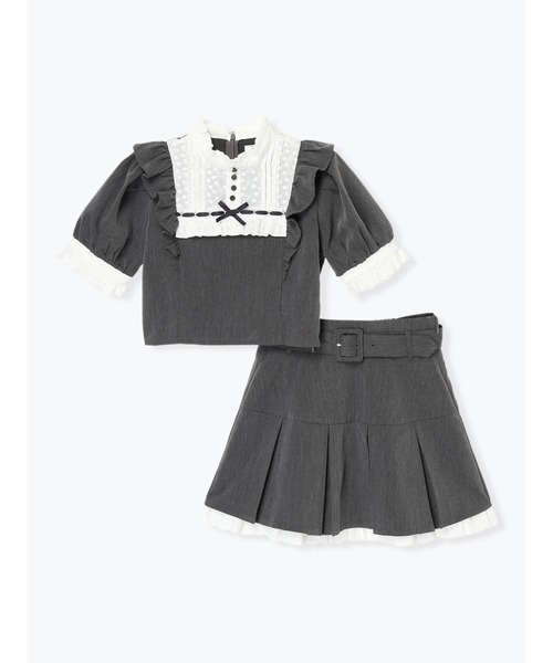 NOEMIE(ノエミー)の「コットンレースヨークプリーツセットアップ(ワンピース・レディース・ダークグレー/ブラック/グリーン・M)」の15枚目の写真