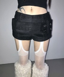 ベルト付きコーデュロイショートパンツ