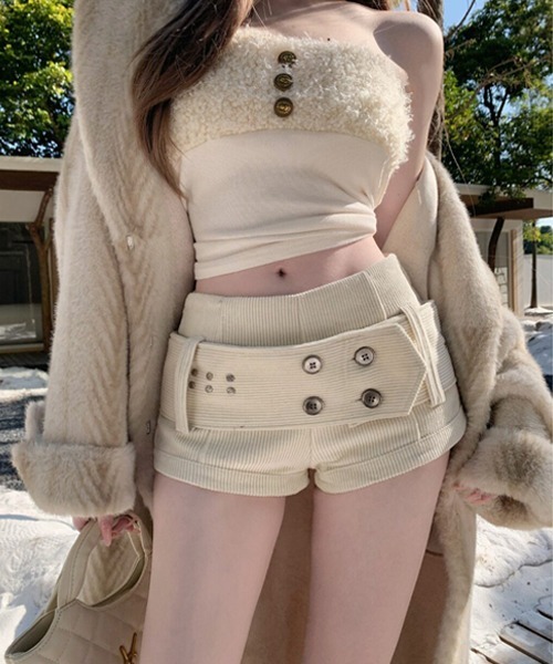 Ressaca(レサーカ)の「ベルト付きコーデュロイショートパンツ(その他パンツ・レディース・ブラック/ブラウン/オフホワイト・M)」の19枚目の写真