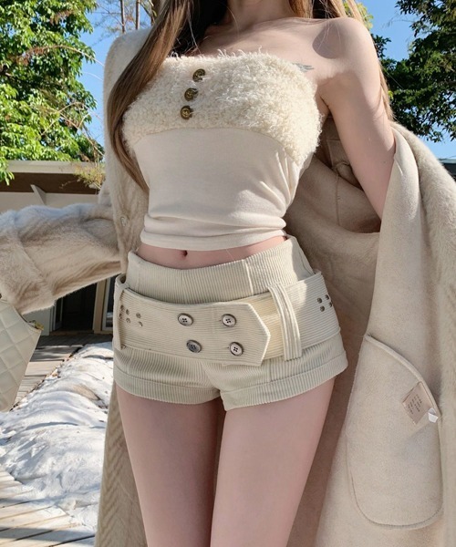 Ressaca(レサーカ)の「ベルト付きコーデュロイショートパンツ(その他パンツ・レディース・ブラック/ブラウン/オフホワイト・M)」の20枚目の写真