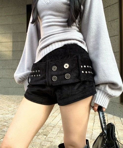 Ressaca(レサーカ)の「ベルト付きコーデュロイショートパンツ(その他パンツ・レディース・ブラック/ブラウン/オフホワイト・M)」の7枚目の写真