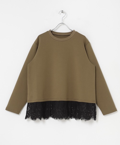 ITEMS URBANRESEARCH(アイテムズ アーバンリサーチ)の「レース切り替えダンボールトップス(スウェット・レディース・モカ/オフホワイト/グレー系その他・FREE)」の20枚目の写真