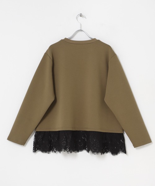 ITEMS URBANRESEARCH(アイテムズ アーバンリサーチ)の「レース切り替えダンボールトップス(スウェット・レディース・モカ/オフホワイト/グレー系その他・FREE)」の21枚目の写真