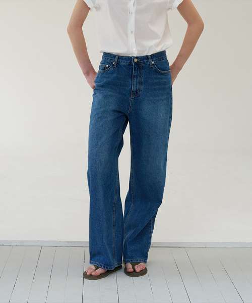 108POUND(108パウンド)の「Classic Wide Jean_Blue(デニムパンツ・レディース・その他・SMALL/MEDIUM/LARGE)」の1枚目の写真