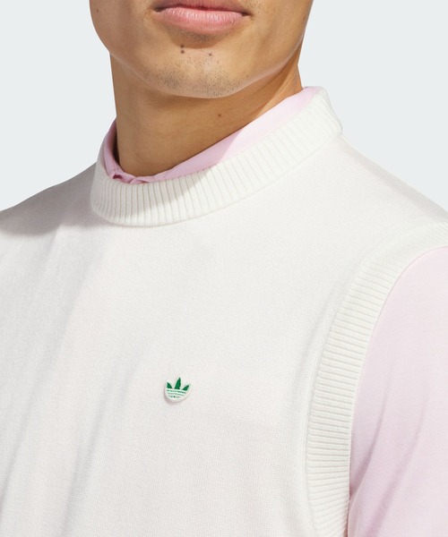 adidas(アディダス)の「オリジナルス カシミヤ ベスト【adidas Golf/アディダスゴルフ】(ベスト・メンズ・ホワイト・SMALL/MEDIUM/LARGE/X-LARGE/XX-LARGE/3XL)」の4枚目の写真