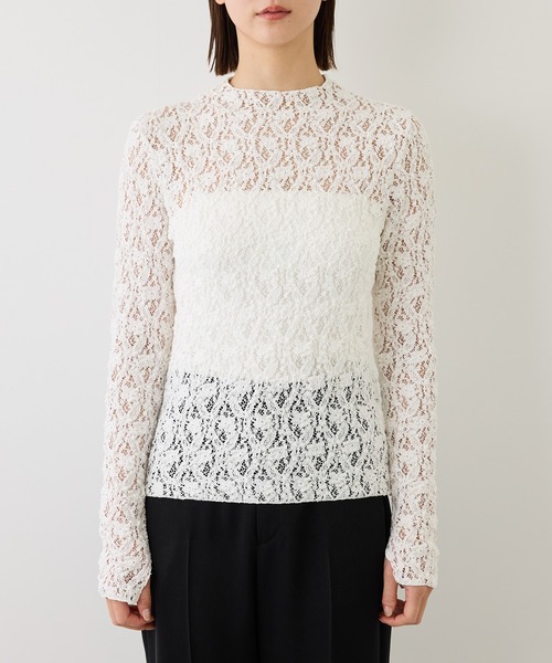 ROPE'(ロペ)の「カムイレースハイネックカットソー/イージーケア(Tシャツ/カットソー・レディース・ダークブラウン/ホワイト/ブラック・38)」の10枚目の写真