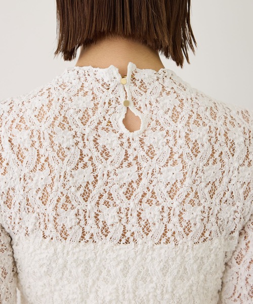 ROPE'(ロペ)の「カムイレースハイネックカットソー/イージーケア(Tシャツ/カットソー・レディース・ダークブラウン/ホワイト/ブラック・38)」の13枚目の写真