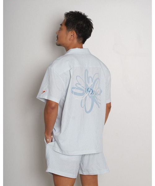 SUNS by #Re:room(サンズバイリルーム)の「サンズエンブロイダリーシアサッカーオープンカラーシャツ(シャツ/ブラウス・メンズ・グレー/グリーン/ブルー・SMALL/MEDIUM)」の10枚目の写真