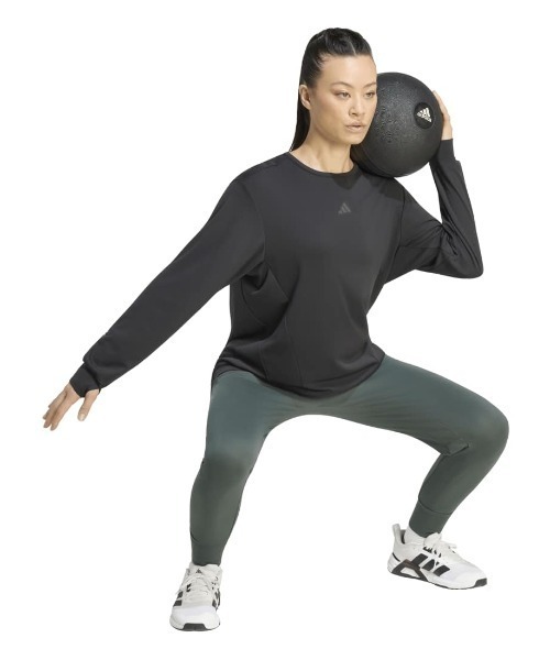 adidas(アディダス)の「adidas アディダス W カラット L/S Tシャツ(Tシャツ/カットソー・レディース・ホワイト/ブラック・M/L/XL)」の9枚目の写真