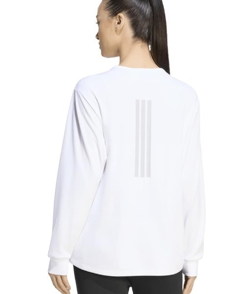 adidas(アディダス)の「adidas アディダス W カラット L/S Tシャツ(Tシャツ/カットソー・レディース・ホワイト/ブラック・M/L/XL)」の3枚目の写真