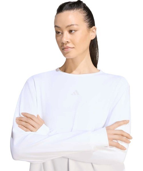 adidas(アディダス)の「adidas アディダス W カラット L/S Tシャツ(Tシャツ/カットソー・レディース・ホワイト/ブラック・M/L/XL)」の5枚目の写真