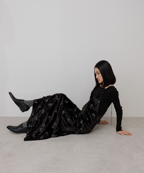 leimn(レイムン)の「フラワー刺繍ベロアワンピース(ワンピース・レディース・ブラック・FREE)」の21枚目の写真