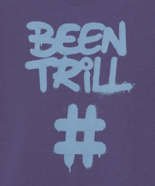 BEENTRILL（ビントリル）の「ウィメンズスプレーハッシュタグ半袖Tシャツ（バイオレット）（Tシャツ/カットソー・レディース・その他・SMALL/X-SMALL）」の3枚目の写真