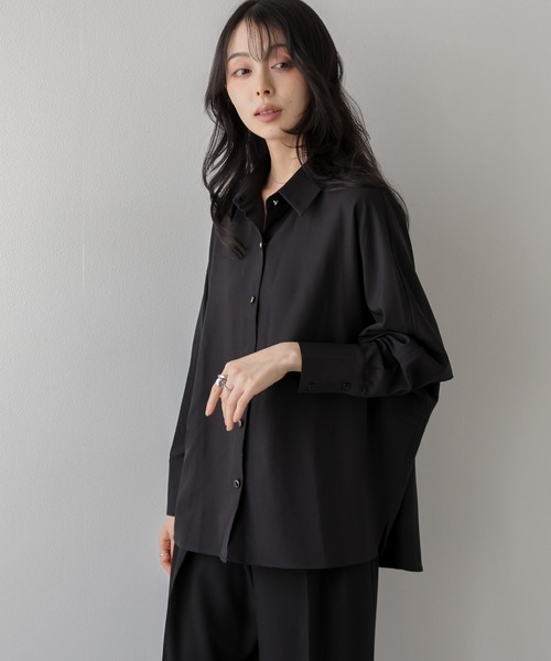 La-gemme(ラジェム)の「ドルマリンスリーブ/シアーブラウス/ロングシーズン(シャツ/ブラウス・レディース・ホワイト/ブラック・フリー)」の14枚目の写真