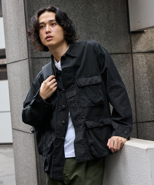 orSlow（オアスロウ）の「orSlow/オアスロウ STONE BLACK B.D.U JACKET フラップポケット ミディアムレングス ジャケット アウター ヴィンテージ アメカジ 2026年秋冬 秋服（デニムジャケット・メンズ・ブラック・2/4/3）」の22枚目の写真