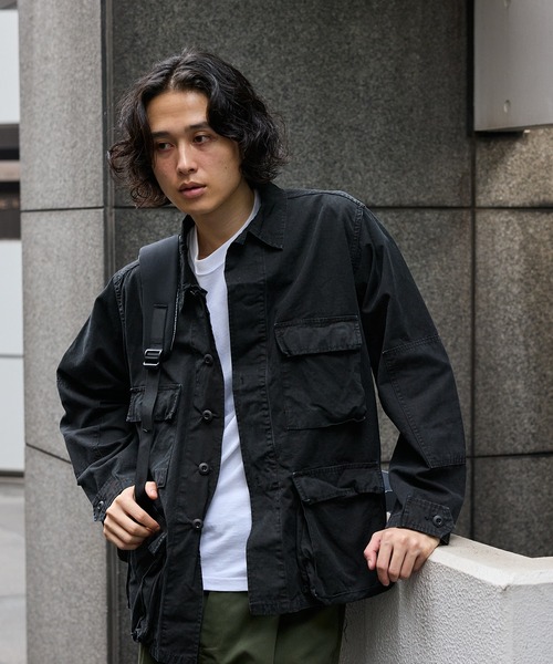orSlow（オアスロウ）の「orSlow/オアスロウ STONE BLACK B.D.U JACKET フラップポケット ミディアムレングス ジャケット アウター ヴィンテージ アメカジ 2026年秋冬 秋服（デニムジャケット・メンズ・ブラック・2/4/3）」の21枚目の写真